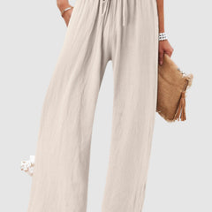 Olwen wide leg pants - Almond
