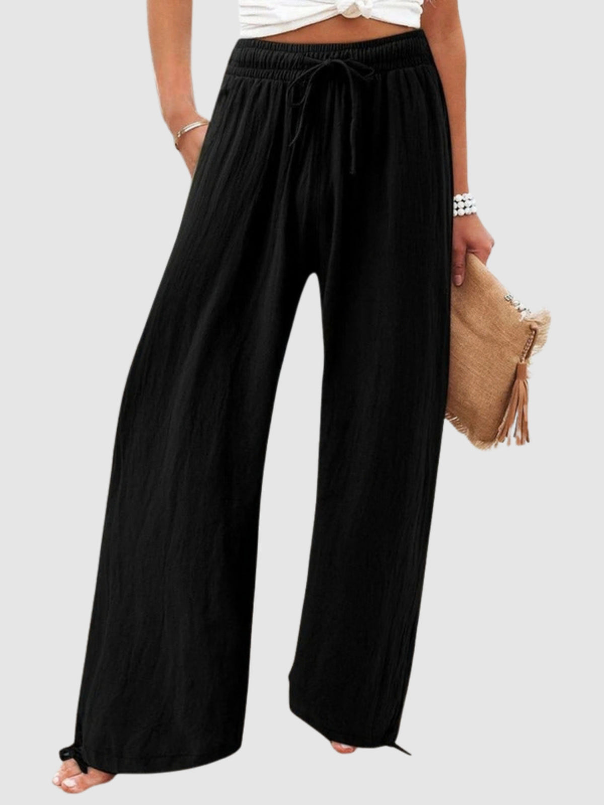Olwen wide leg pants - Black