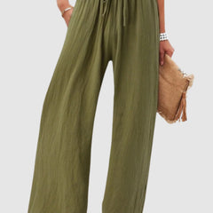 Olwen wide leg pants - Army Green