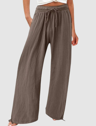 Olwen wide leg pants - Coffee Brown