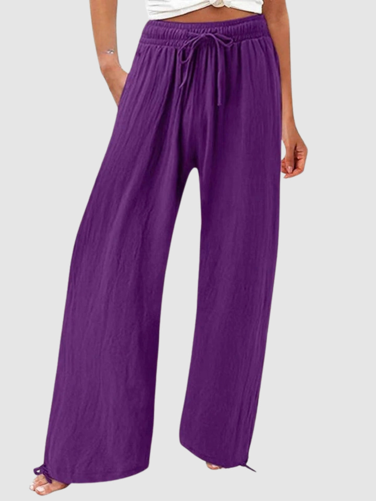 Olwen wide leg pants - Purple