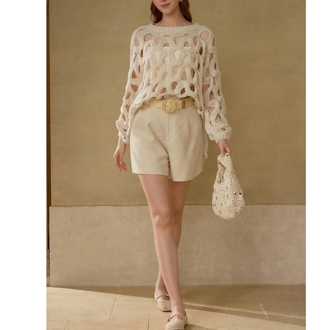 MARINA™ – Openwork Crochet Pullover Sweater