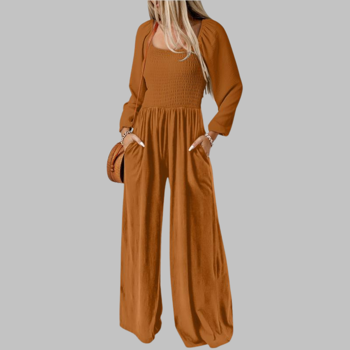KISHA | Chic Loose Overall Wide Leg Jumpsuit