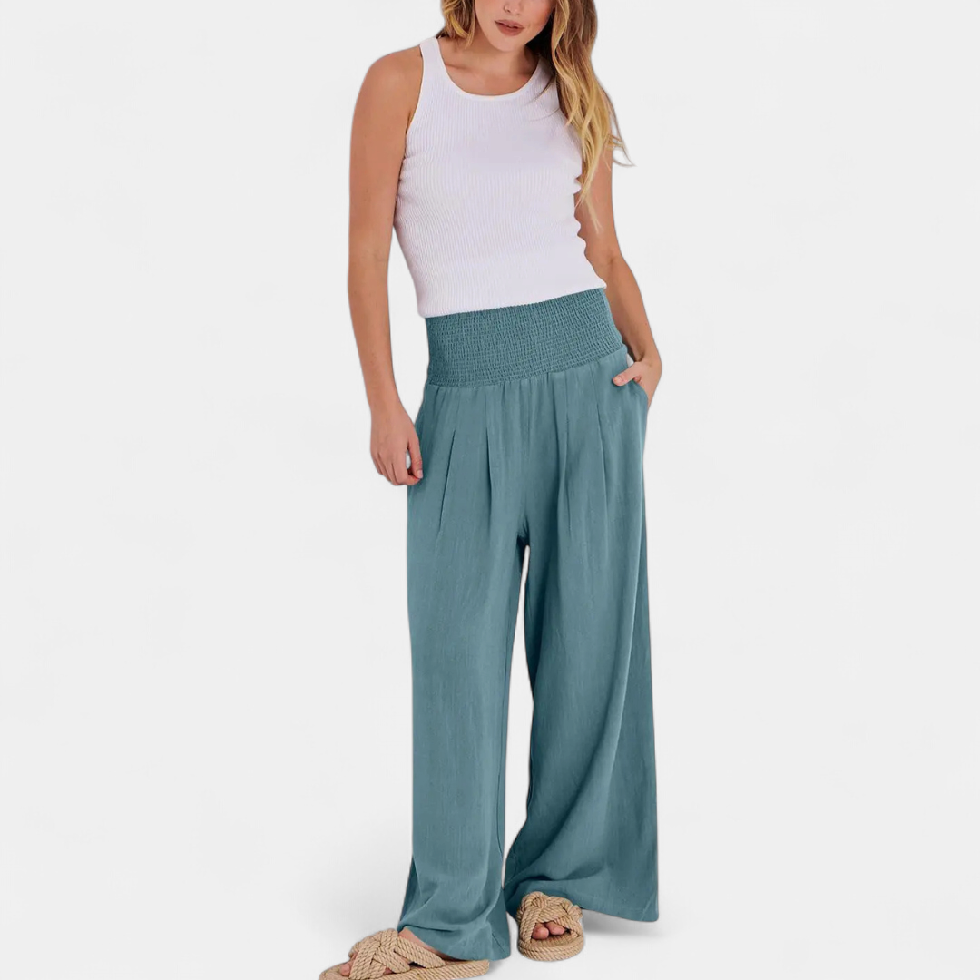 BONITA™ – Relaxed Wide Leg Linen Pants