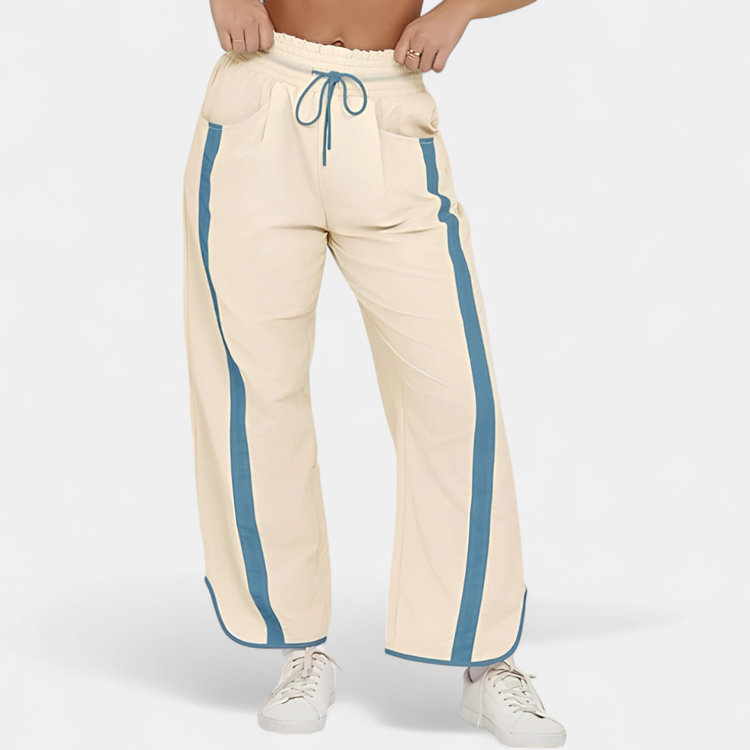 QUINN™ – Y2K Colorblock Drawstring Barrel Pants