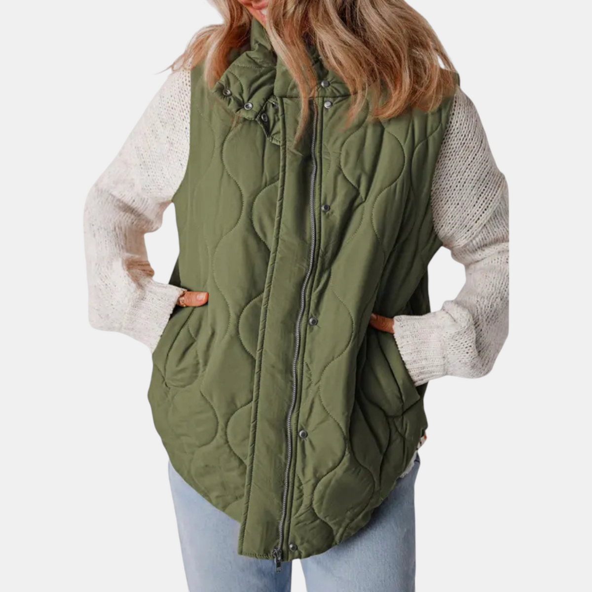 Puffer vest back detail