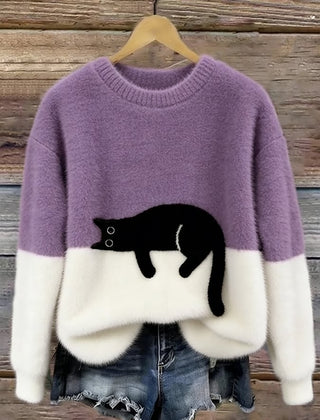Lottie Cosy Oversized Sweater - Purple