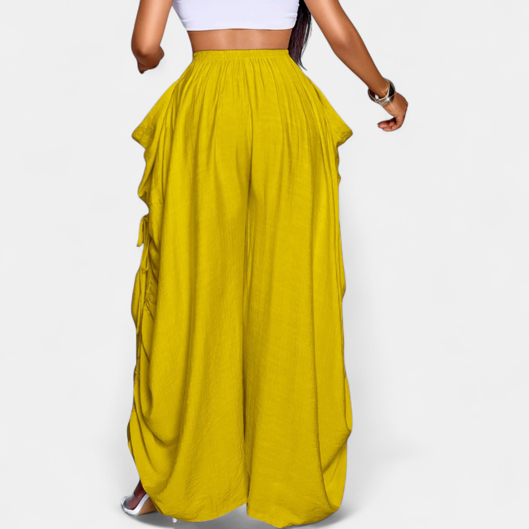 PETRA™ – Retro Punk Wide-Leg Pants