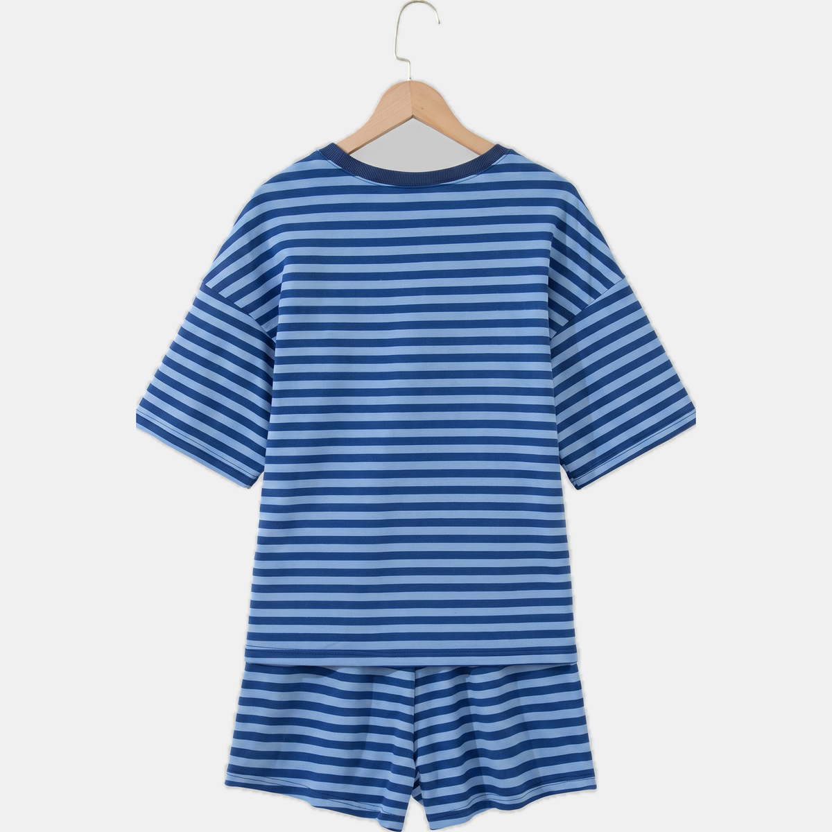 Women's Lounge Set Drop Shoulder Knit Top and Mini Shorts
