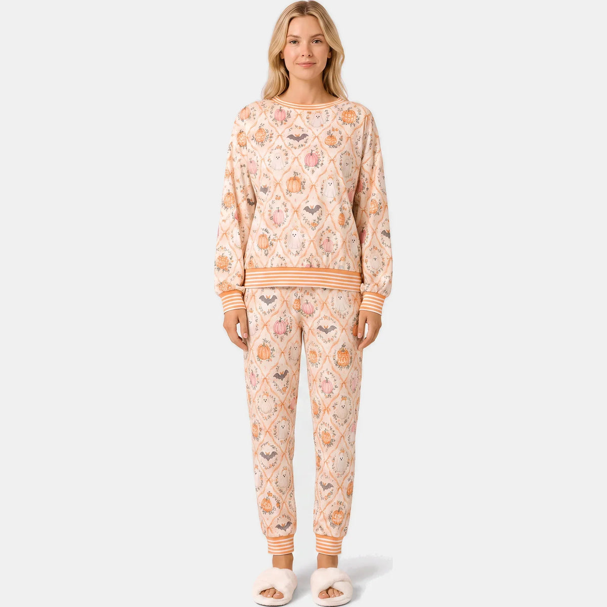 Women's Pajama Sets Long Sleeve Jogger Two Piece Lounge Set