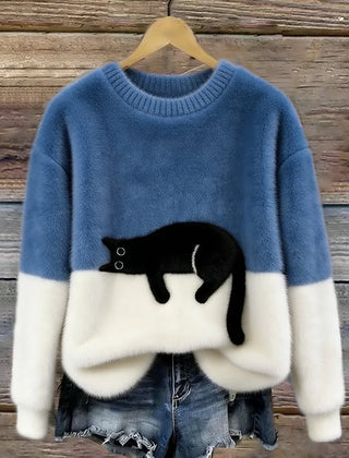 Lottie Cosy Oversized Sweater - Blue