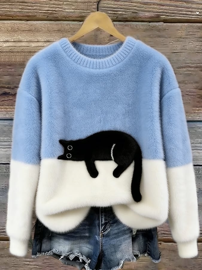 Lottie Cosy Oversized Sweater - Light Blue