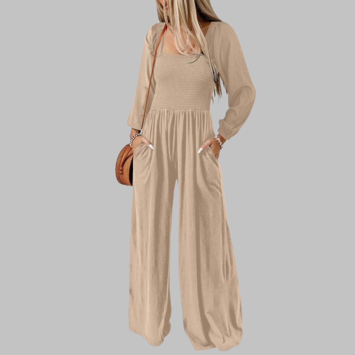 KISHA | Chic Loose Overall Wide Leg Jumpsuit