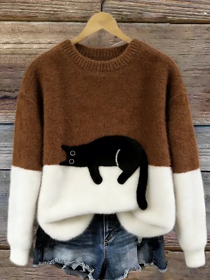 Lottie Cosy Oversized Sweater - Brown