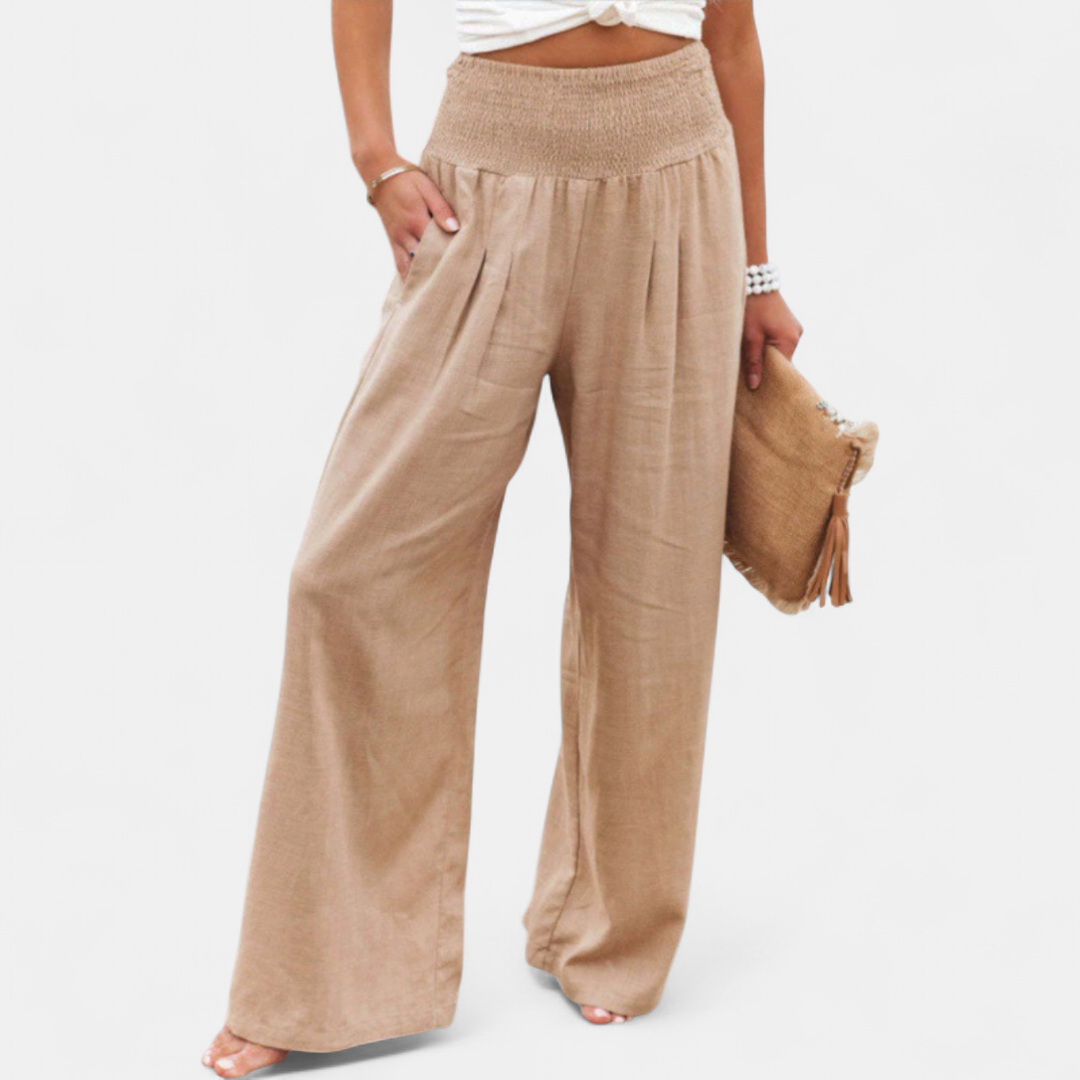 BONITA™ – Relaxed Wide Leg Linen Pants