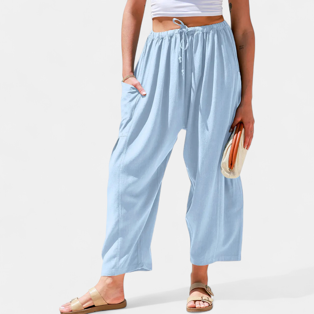 BREEZY™ – Flowy Linen Wide-Leg Beach Pants