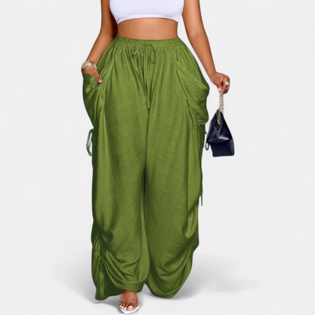 PETRA™ – Retro Punk Wide-Leg Pants