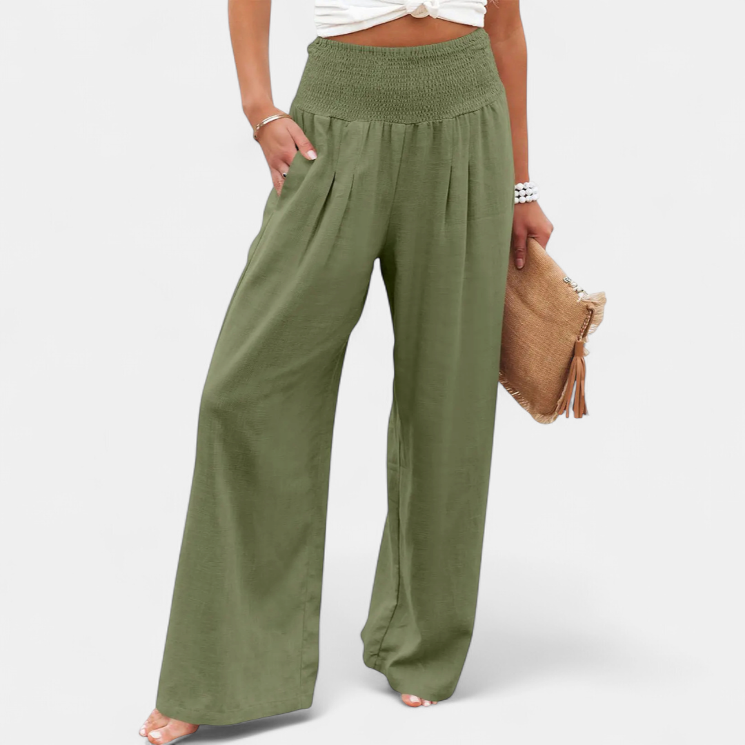 BONITA™ – Relaxed Wide Leg Linen Pants