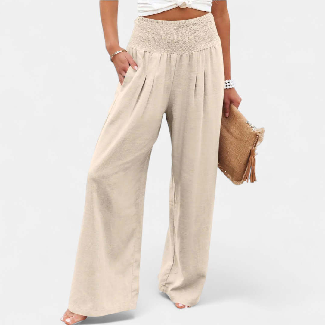 BONITA™ – Relaxed Wide Leg Linen Pants