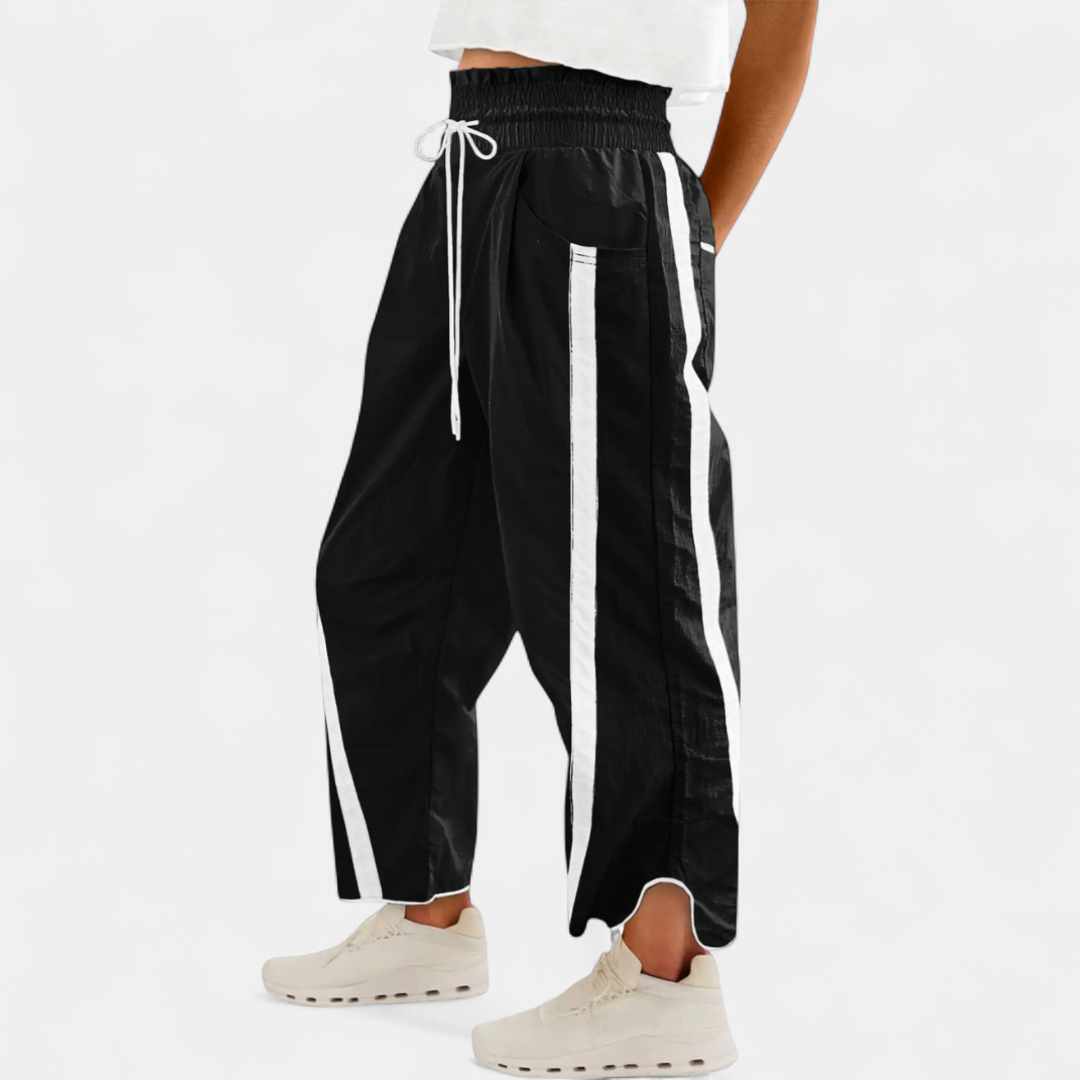 QUINN™ – Y2K Colorblock Drawstring Barrel Pants