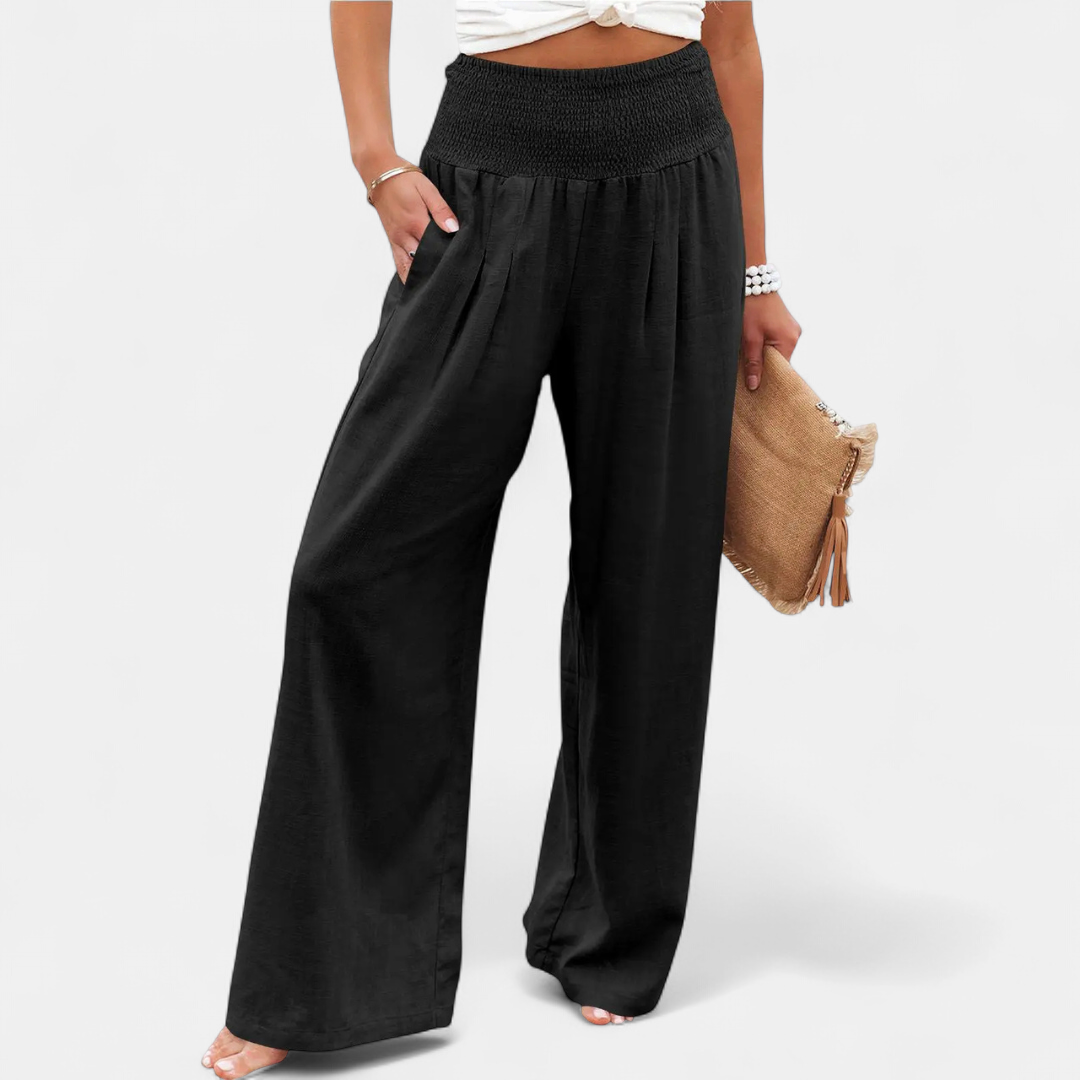 BONITA™ – Relaxed Wide Leg Linen Pants