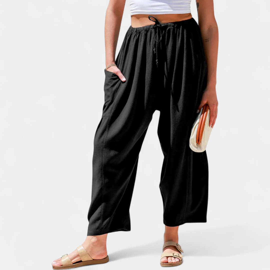 BREEZY™ – Flowy Linen Wide-Leg Beach Pants
