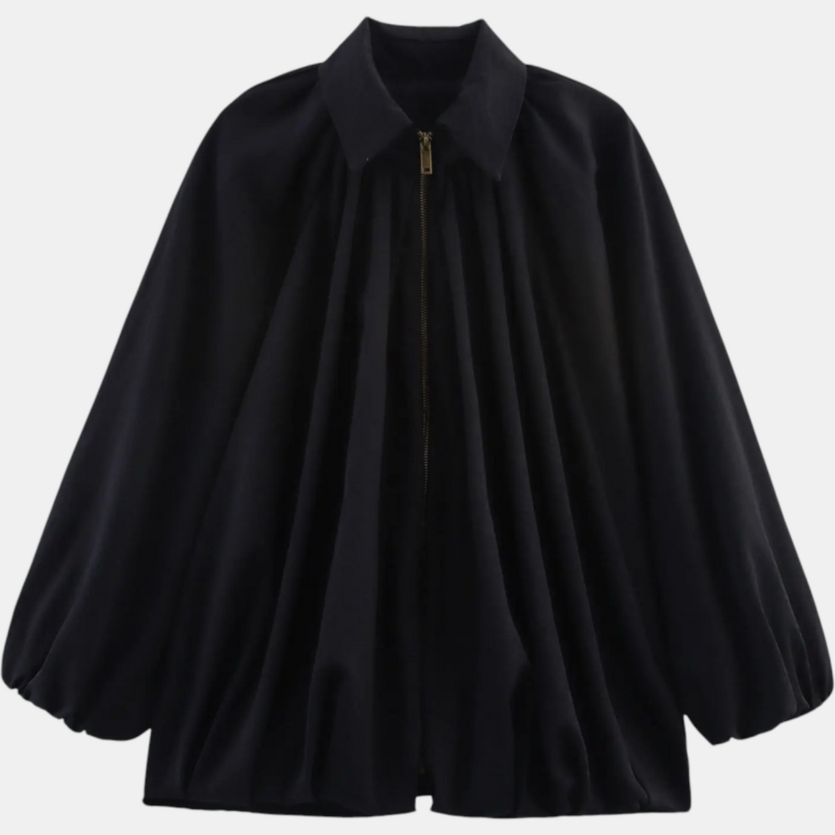 Women's Oversized Bubble Hem Batwing Bomber Jacket