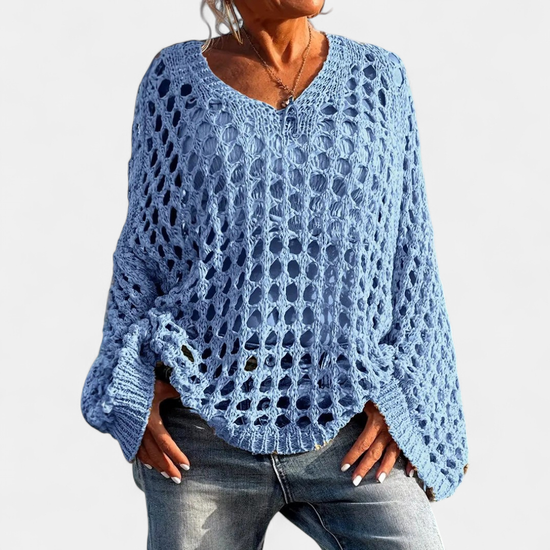 SOLEIL™ – Sexy Open-Knit Beach Cover-Up
