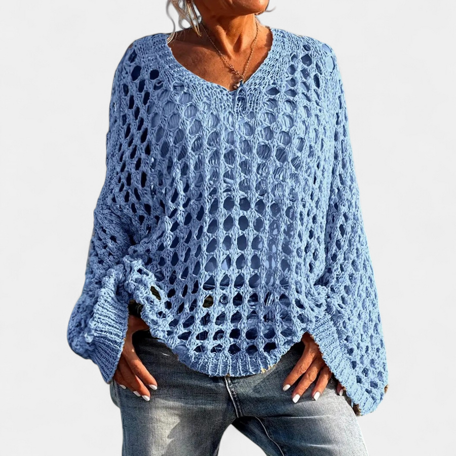 SOLEIL™ – Sexy Open-Knit Beach Cover-Up