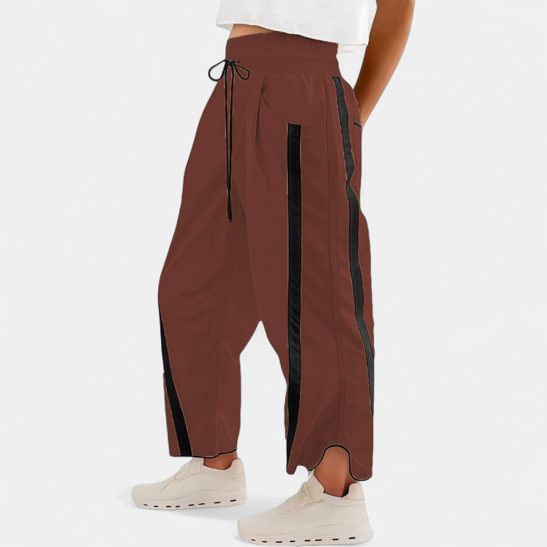 QUINN™ – Y2K Colorblock Drawstring Barrel Pants