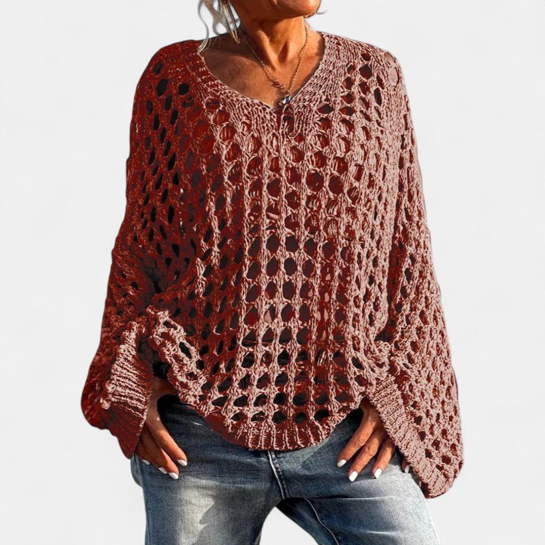 SOLEIL™ – Sexy Open-Knit Beach Cover-Up