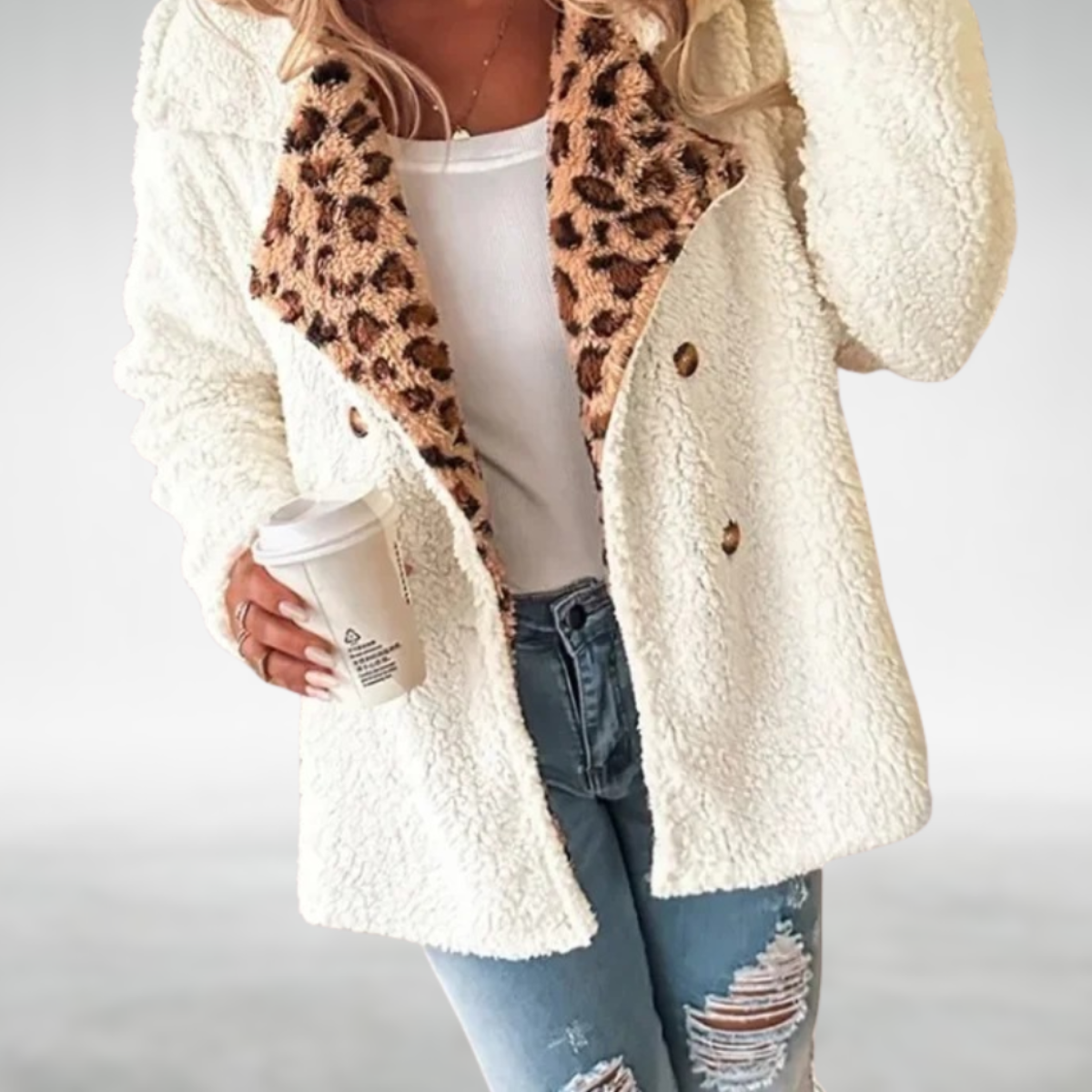 Lori Cozy Leopard Teddy Coat