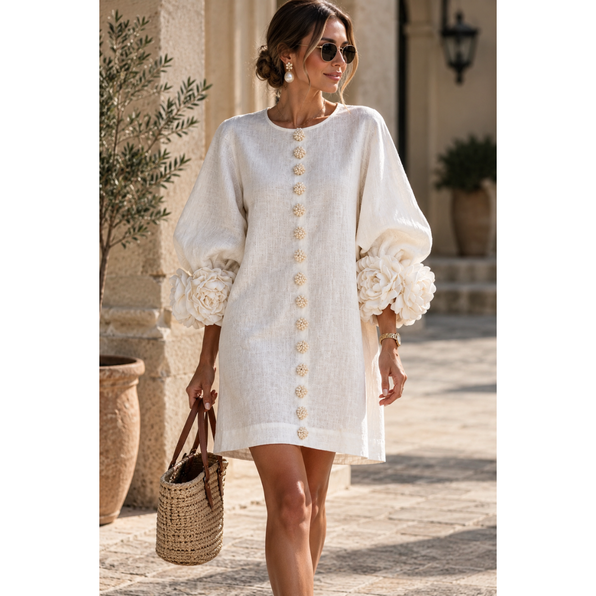 Carmena Floral Sleeve Dress