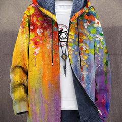 Cynthia Artful Hooded Cardigan - Rainbow