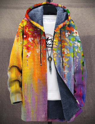 Cynthia Artful Hooded Cardigan - Rainbow