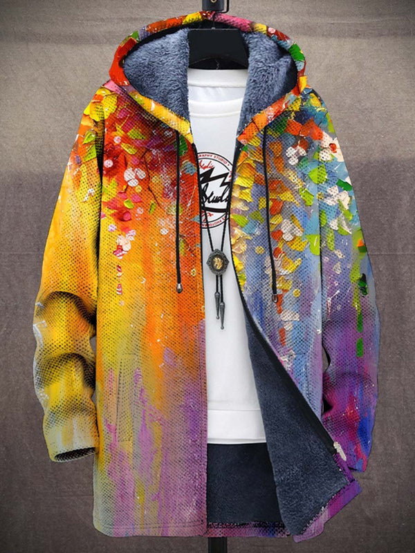 Cynthia Artful Hooded Cardigan - Rainbow