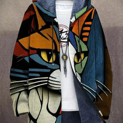 Cynthia Artful Hooded Cardigan - Cat