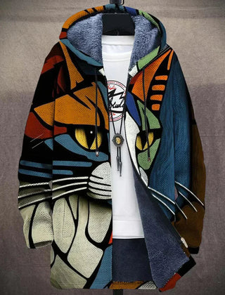 Cynthia Artful Hooded Cardigan - Cat