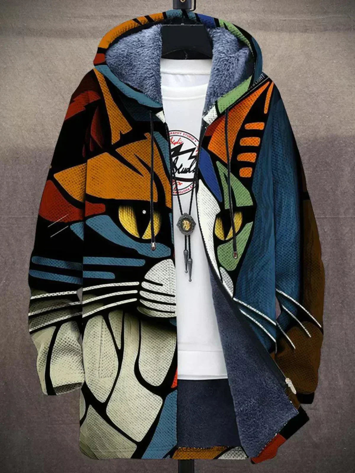 Cynthia Artful Hooded Cardigan - Cat