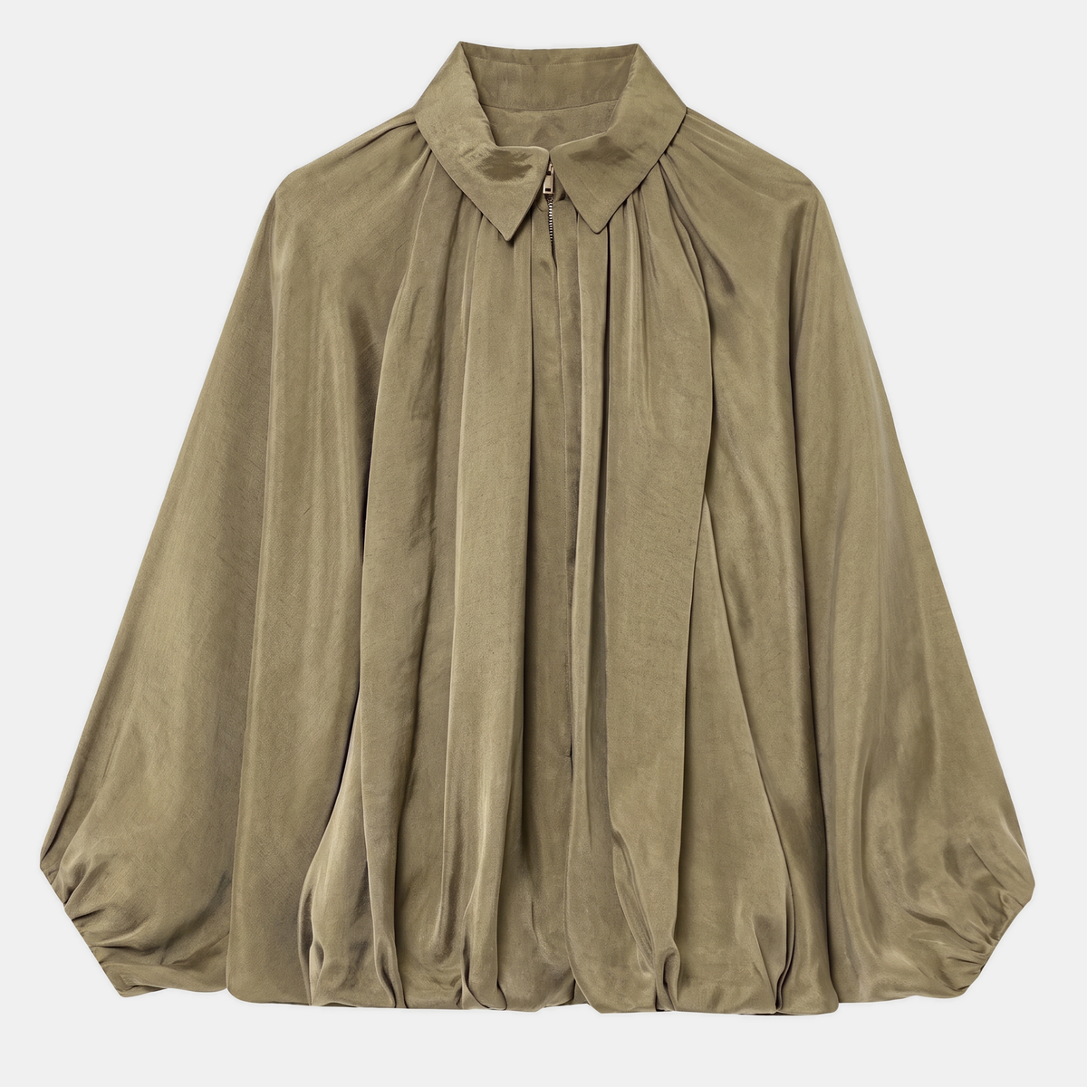 Women's Oversized Bubble Hem Batwing Bomber Jacket
