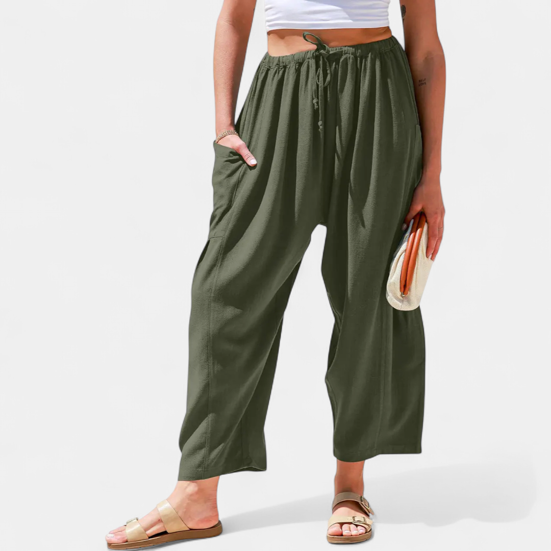 BREEZY™ – Flowy Linen Wide-Leg Beach Pants