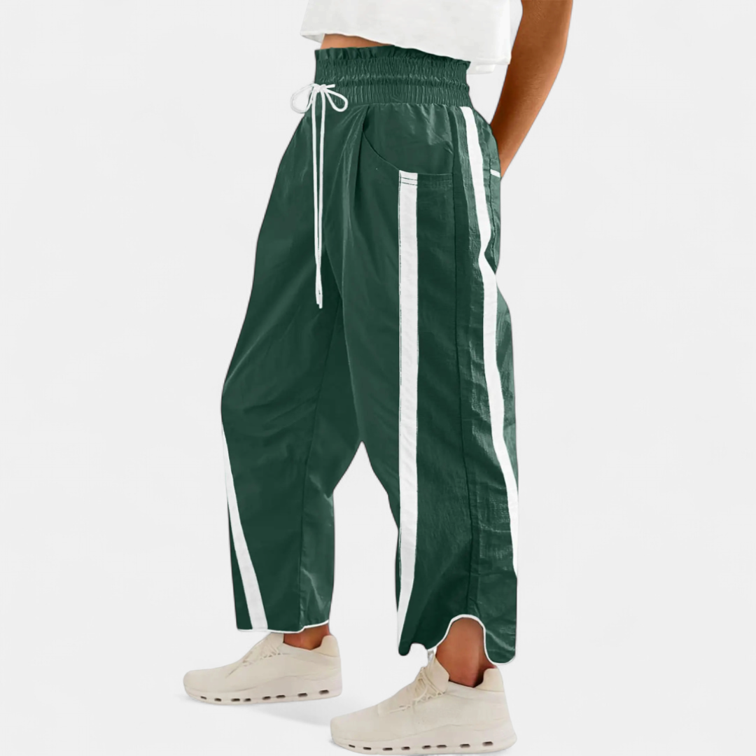QUINN™ – Y2K Colorblock Drawstring Barrel Pants