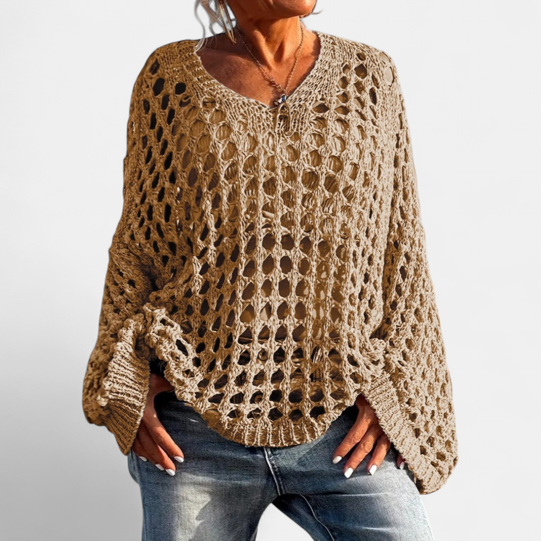 SOLEIL™ – Sexy Open-Knit Beach Cover-Up