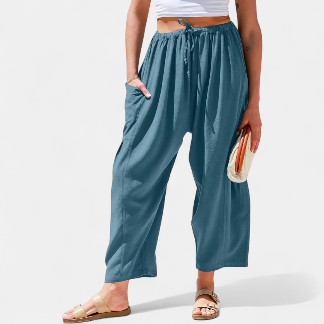 BREEZY™ – Flowy Linen Wide-Leg Beach Pants