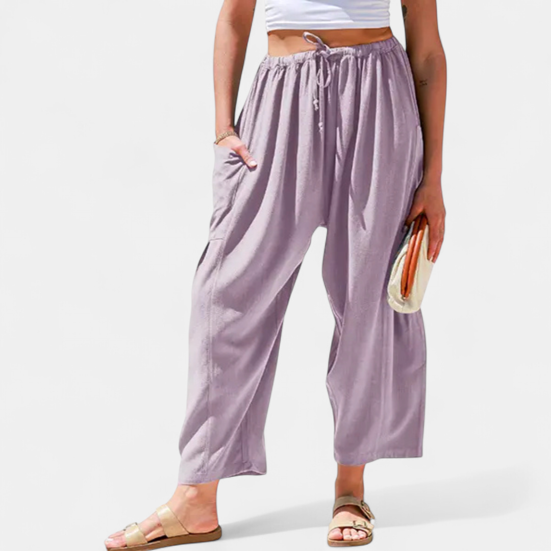 BREEZY™ – Flowy Linen Wide-Leg Beach Pants