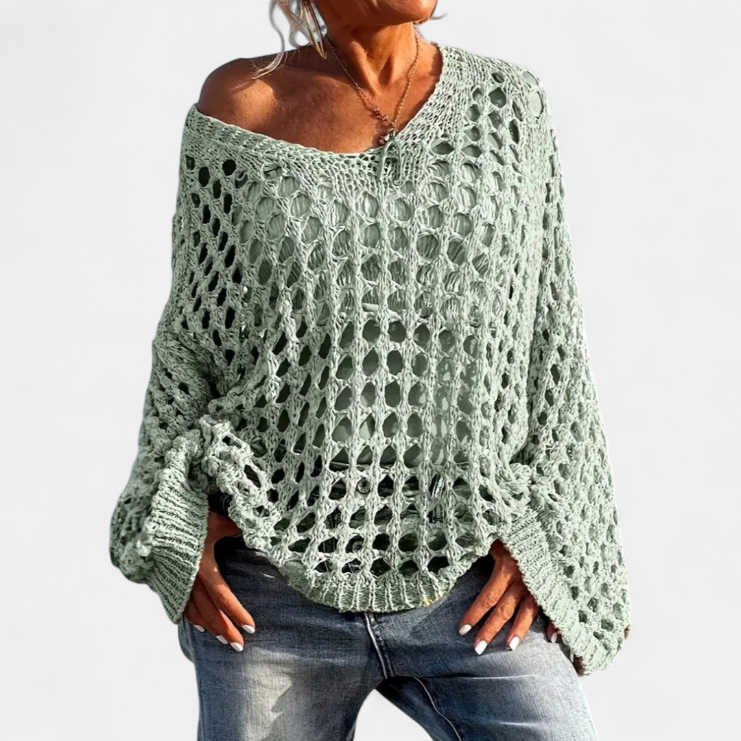 SOLEIL™ – Sexy Open-Knit Beach Cover-Up
