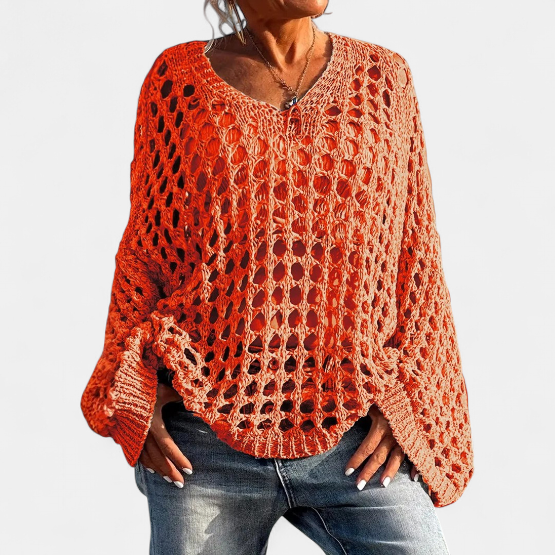 SOLEIL™ – Sexy Open-Knit Beach Cover-Up