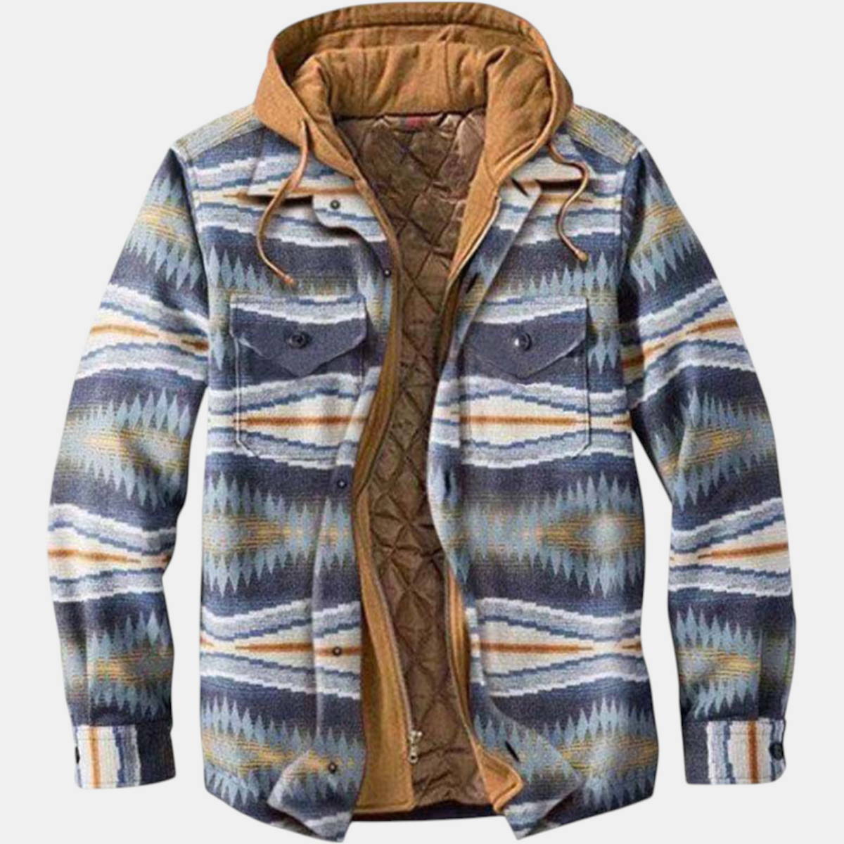 Women's Quilted Lined Hooded Flannel Shirt Jacket