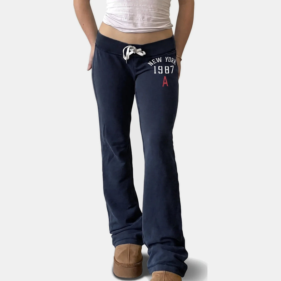 Women's Wide Leg Sweatpants with Low Rise Drawstring Waist