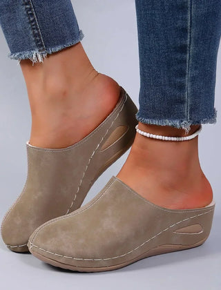 Colleen - Warm Lined Orthopedic Slippers - Brown